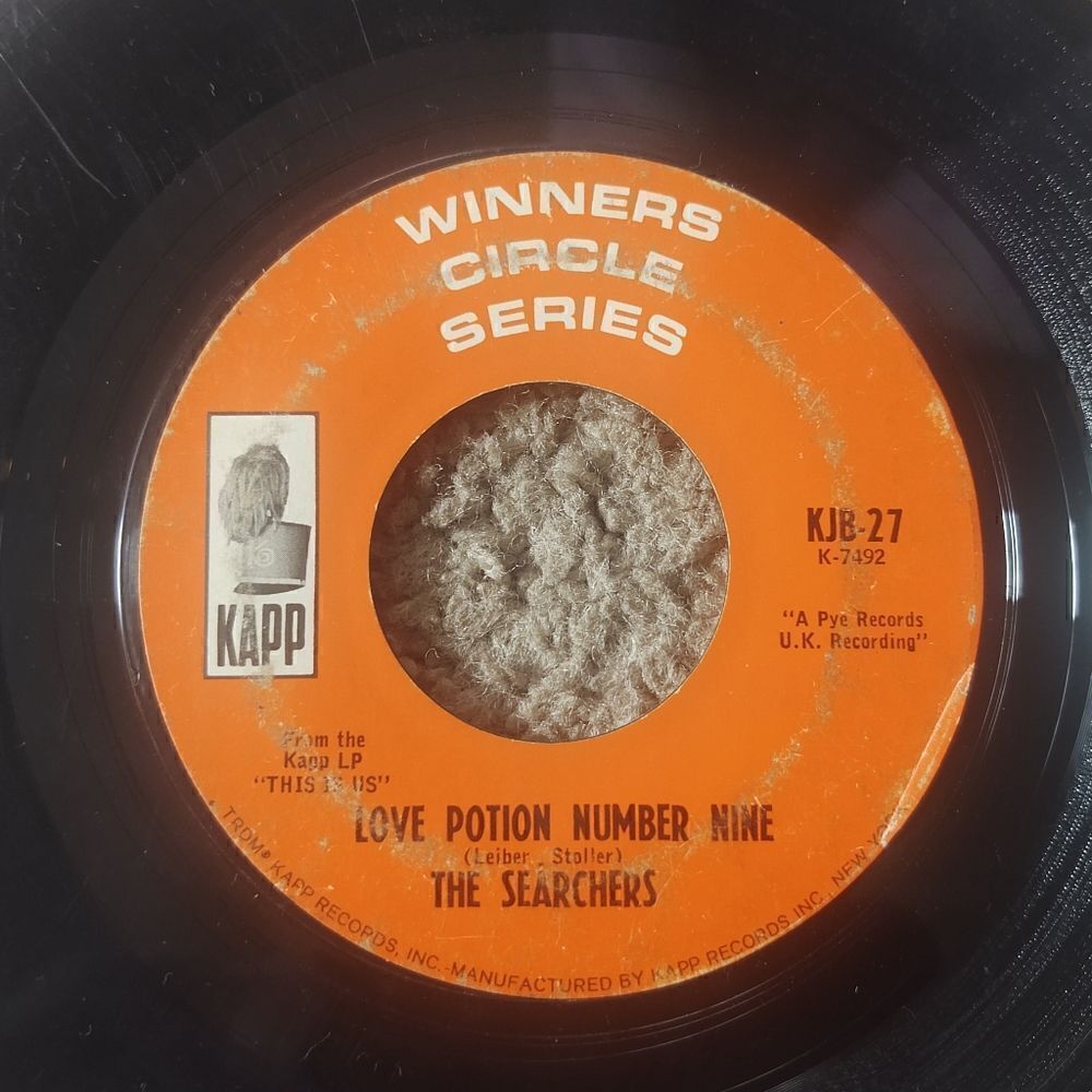 The Searchers - LOVE POTION NO 9/HI HEEL SNEAKERS 45' Vinyl Record PRE-OWNED